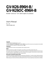 Gigabyte NVIDIA GeForce GTX 260 User manual