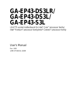 Gigabyte GA-EP43-S3L User manual