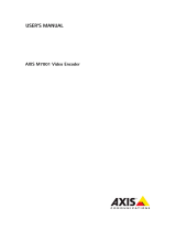 Axis M7001 User manual