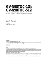 Gigabyte GV-N98TOC-1GI User manual