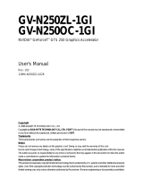 Gigabyte GV-N250ZL-1GI User manual