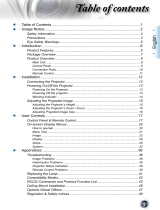 Optoma HD806-ISF User manual