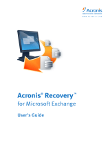 ACRONIS Recovery Microsoft Exchange User manual