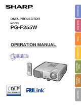 Sharp PG-F255W User manual