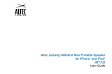 Altec Lansing inMotion MAX User manual