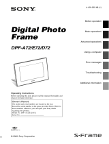 Sony DPF-D72W Owner's manual