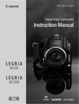 Canon LEGRIA HF20 Owner's manual