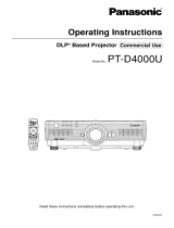 Panasonic PT-D4000U User manual
