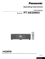 Panasonic PT-AE2000U User manual