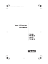 TEAC DVW/D17A/KIT/H User manual