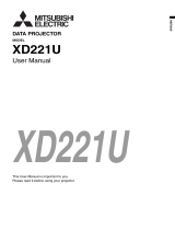 Mitsubishi XD221U XGA User manual