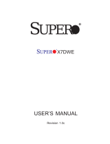 Supermicro X7DWE User manual
