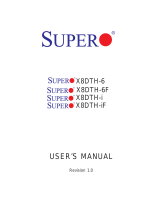Supermicro X8DTH-IF User manual