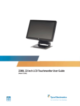 Tyco Electronics 2200L 22-inch Desktop Touchmonitor User manual