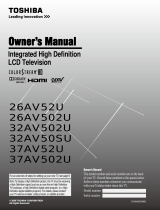 Toshiba 32AV502R Owner's manual