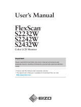Eizo FlexScan S2242W User manual