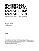 Gigabyte GV-N95TD3-1GI User manual