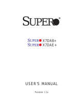 Supermicro Supero X7DA8plus User manual