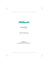 ASROCK P45DE User manual