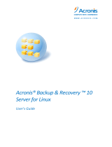 ACRONIS Backup & Recovery 10 Server for Linux User guide