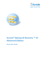 ACRONIS Backup & Recovery 10 UR Advanced Server User manual