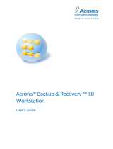 ACRONIS Backup & Recovery 10 Workstation User guide