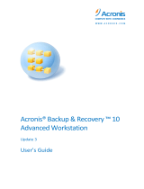 ACRONIS Backup & Recovery 10 Advanced Workstation, UR, AAP, GOV/SV, RNW, 500-1249u, ENG User guide