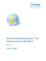 ACRONIS Backup & Recovery 10 Advanced Workstation, UR, AAP, UPG, L2, 500-1249u, FRE User guide