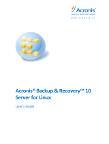 ACRONIS Backup & Recovery 10 Server, Linux User guide
