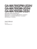 Gigabyte GA-MA785GM-US2H Owner's manual