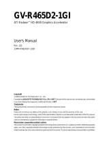 Gigabyte GV-R465D2-1GI User manual