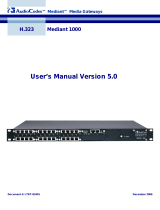 AudioCodes Mediant 1000 User manual