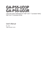 Gigabyte GA-P55-UD3P User manual