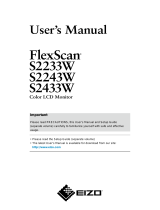 Eizo FLEXSCAN S2243W User manual