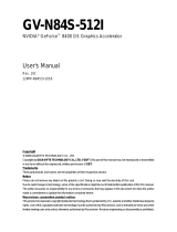 Gigabyte GV-N84S512I User manual