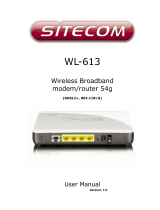 Sitecom wireless network adsl 2 modem router 54g User manual