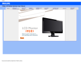 Philips 192E1SB 19" LCD widescreen monitor User manual