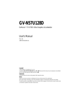 Gigabyte GV-N57U128D User manual