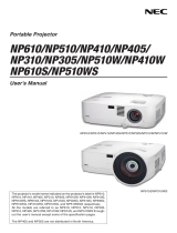 NEC NP410W User manual