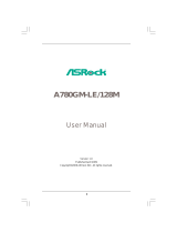 ASROCK A780GM-LE 128M - V1.0 User manual
