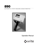 X-Rite 892 Color Process Control Densitometer User manual