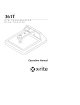 X-Rite 361T Black&White Transmission Densitometer User manual