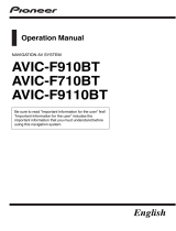 Pioneer AVIC F9110 BT User manual