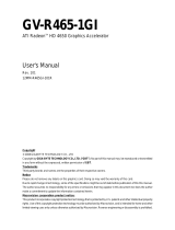 Gigabyte GV-R465-1GI User manual