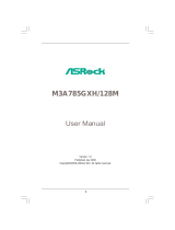 ASROCK M3A785GXH/128M User manual