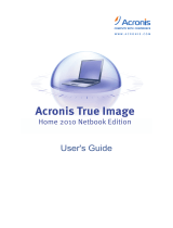 ACRONIS True Image Home 2010 Netbook Edition User guide