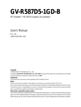 Gigabyte GV-R587D5-1GD-B User manual