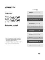 ONKYO TX-NR5007 User manual