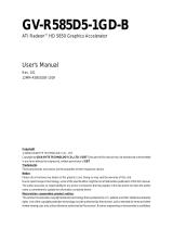 Gigabyte GV-R585D5-1GD-B User manual