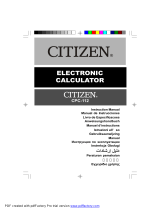 Citizen CPC112 User manual